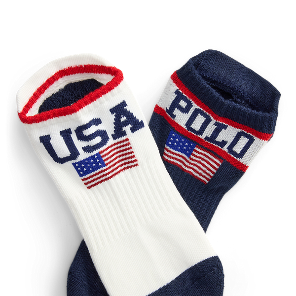 Gå till produkten: Flaglogotyp lågklackad socka 6-pack