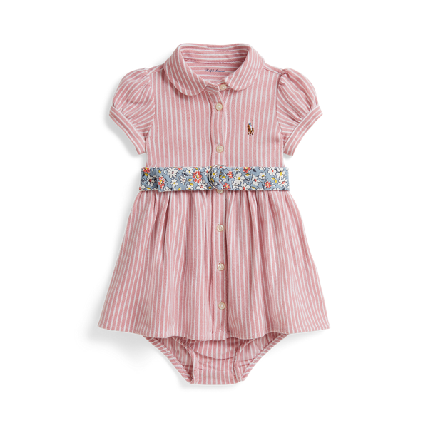 Gå till produkten: Bältes Oxford Mesh Poloklänning och bloomer