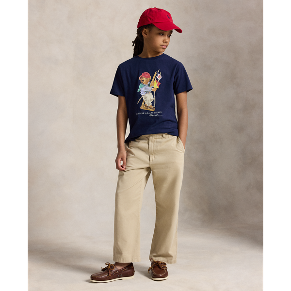 Gå till produkten: Polo Bear bomullsgarnsknäpptröja