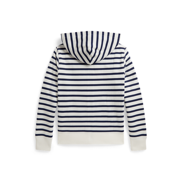 Gå till produkten: Polo Bear streckad flanelltröja med huvud