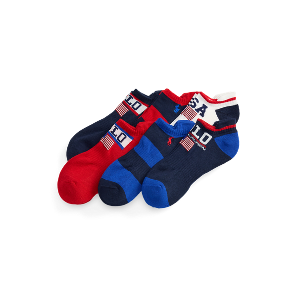 Gå till produkten: Flaglogotyp lågklackad socka 6-pack