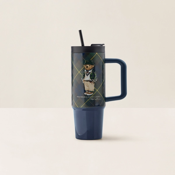 Gå till produkten: Highmoore Polo Bear-vattenflaska med straws