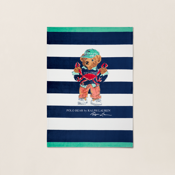 Gå till produkten: Seaside Polo Bear-kuddtäcke