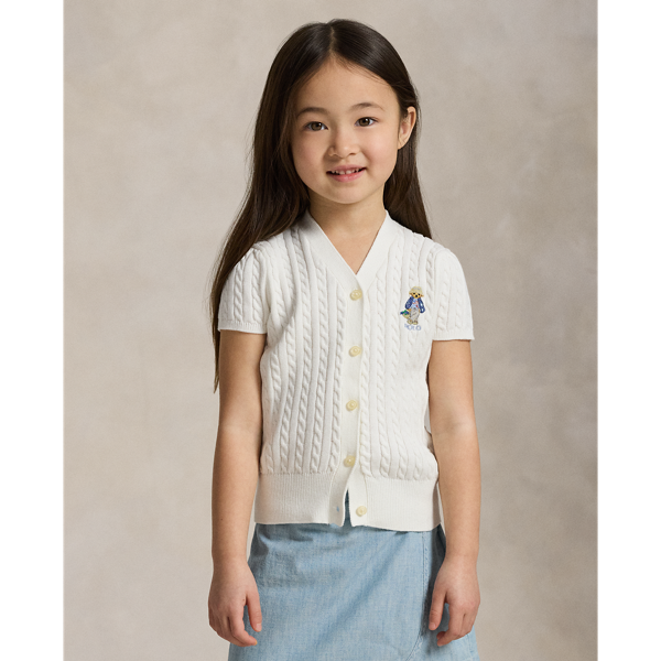 Gå till produkten: Polo Bear Cable Cotton V-hals cardigan