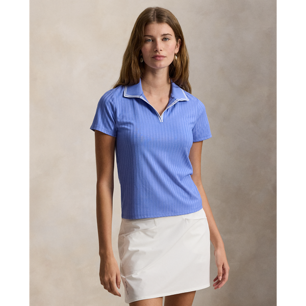 Gå till produkten: Slim Fit Rib-Knit Cricket-Polo