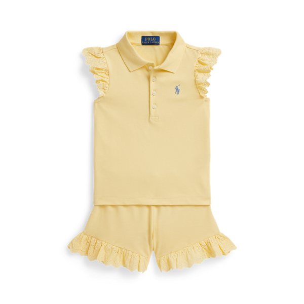 Gå till produkten: Ögla Stretchmesh-Polo och Shorts