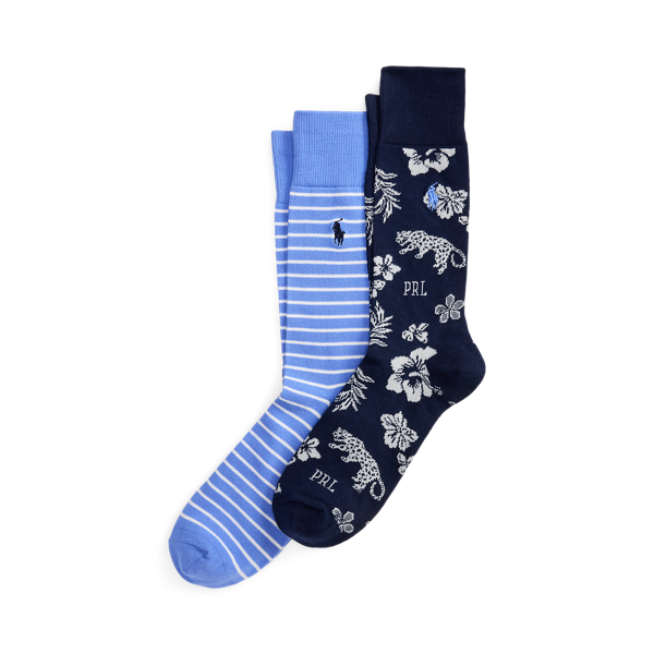 Gå till produkten: Tropical- och streckad byxsock 2-pack
